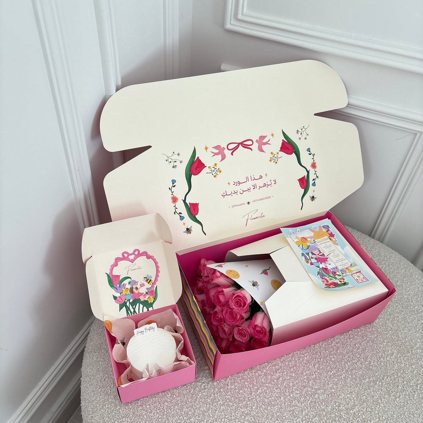 Pink Roses & Victoria Cake 🍰💗