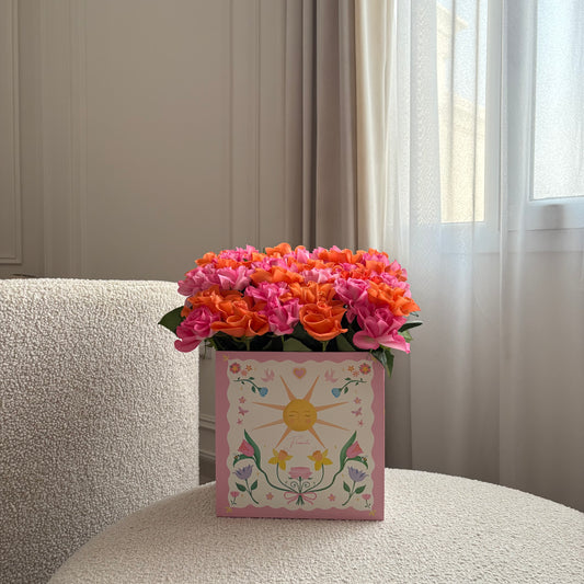 Sunset Bloom 🌺💖🧡