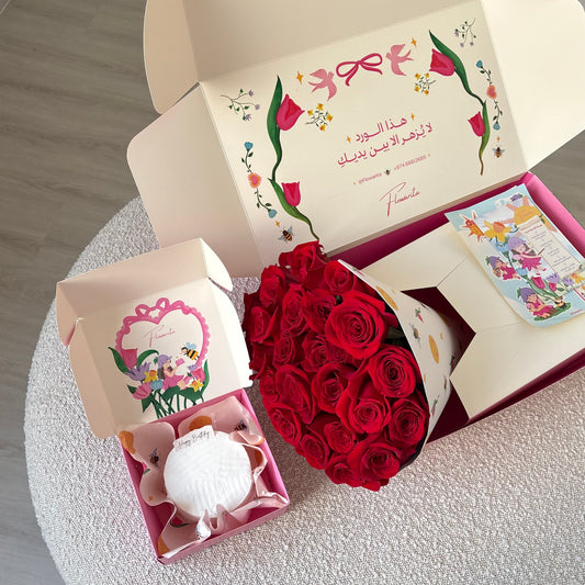 Red Rose & Victoria Cake 🌹🍰
